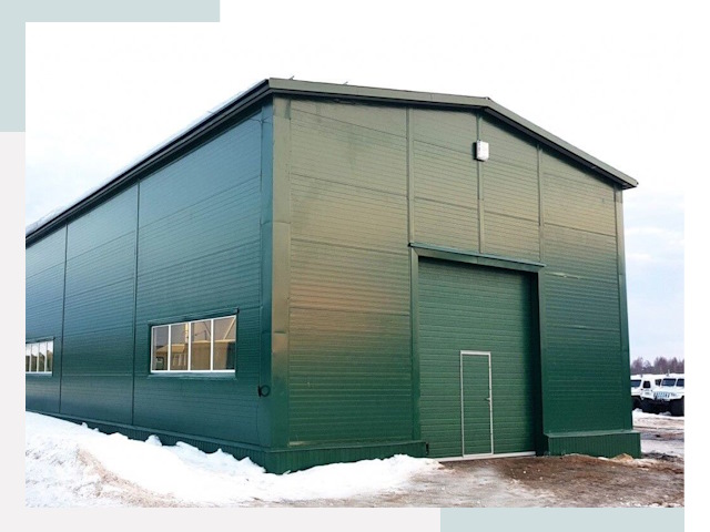 Двускатные ангары в Каменске-Уральском