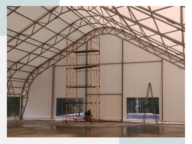 Шатровые ангары в Каменске-Уральском