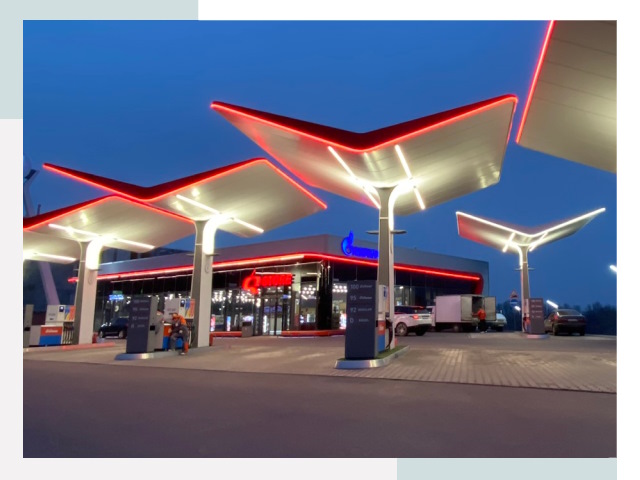 Навесы для АЗС в Каменске-Уральском